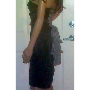 Venus Size 6 Black White Tube Top Party Club Dress